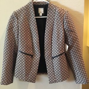 Pink and black patterned blazer